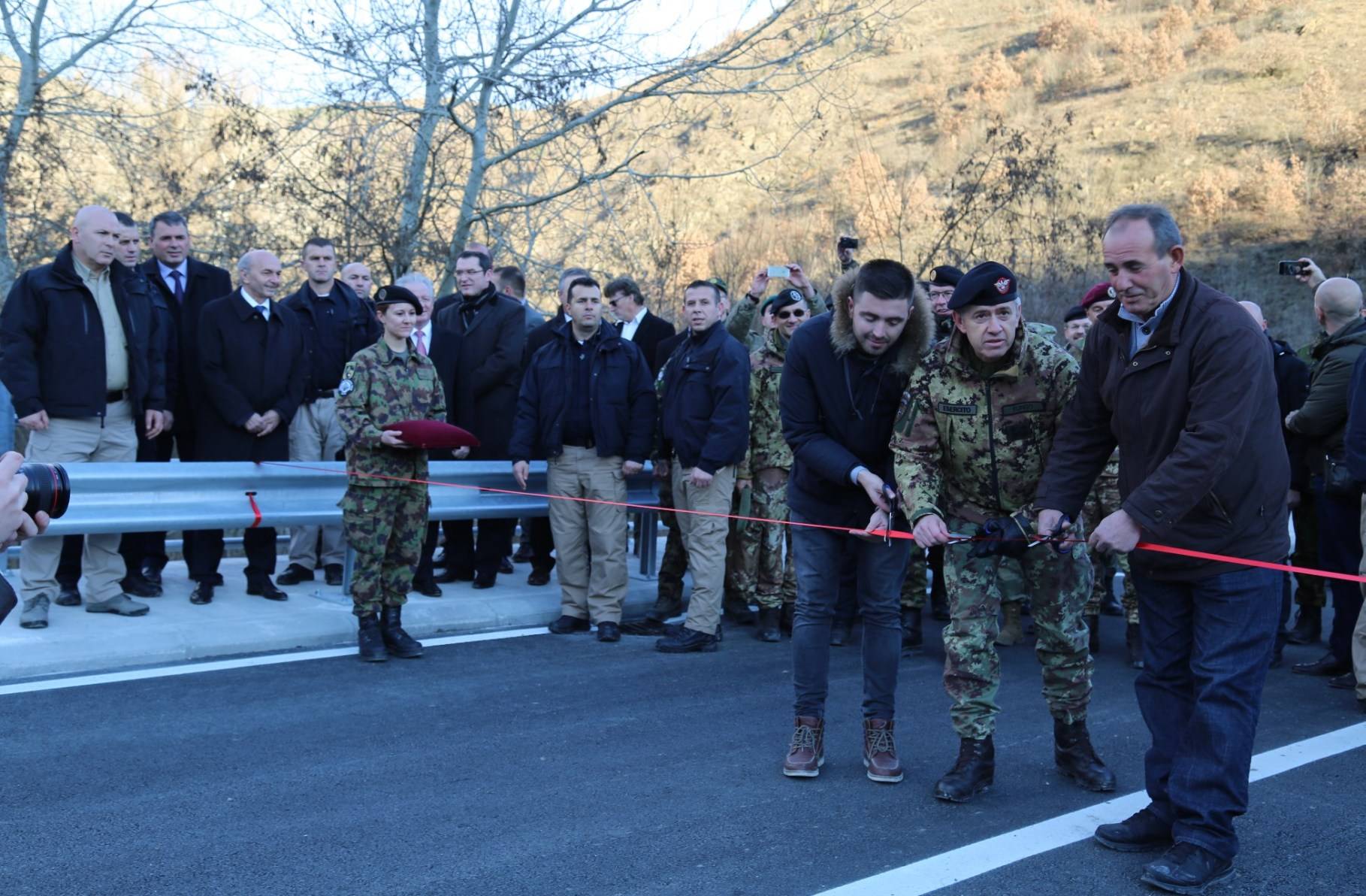 Opening ceremony of the new bridge on the Bistrica River
