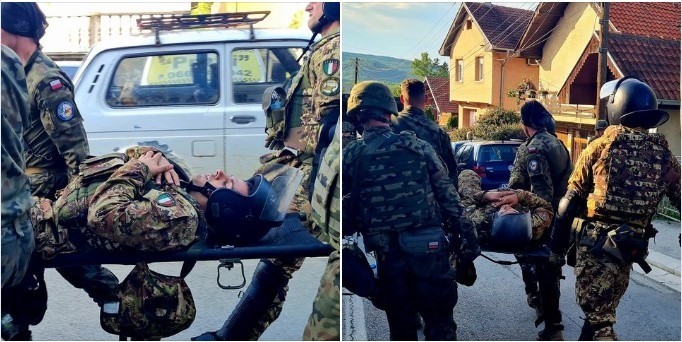 11 ushtarë italianë të plagosur nga përleshjet me protestuesit në Zveçan 