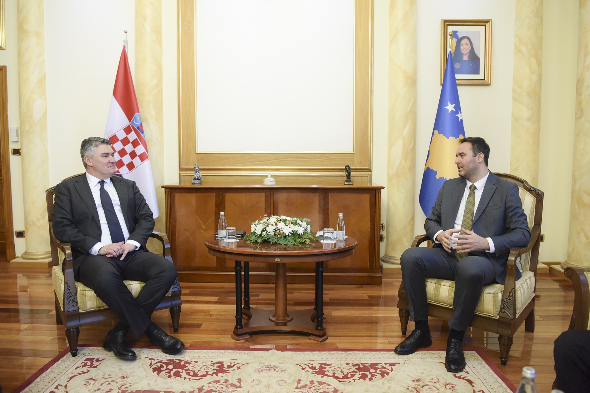 Kryetari Konjufca priti në takim presidentin e Kroacisë, Zoran Milanović