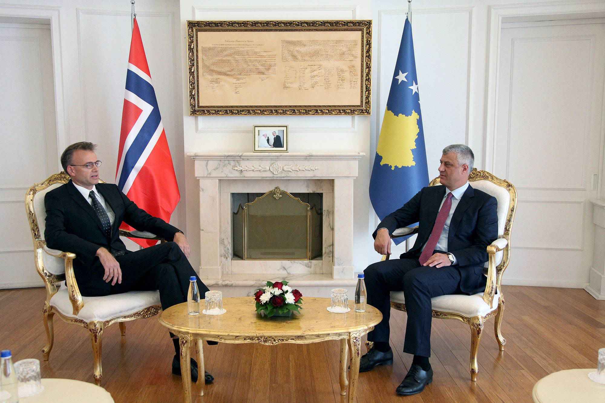 Presidenti Thaçi pranoi kredencialet e ambasadorit të ri të Norvegjisë