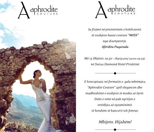 Afërdita Paqarada lanson linjën e re “Aphrodite” couture