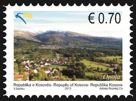 Fshatra të Kosovës në pulla postare