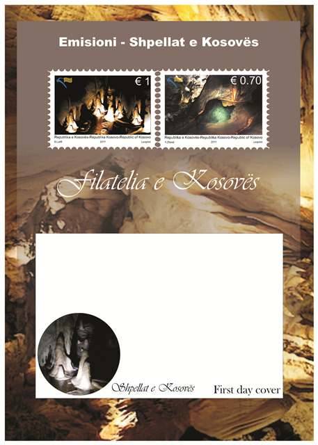 Shpellat e Kosovës në pullë postare  