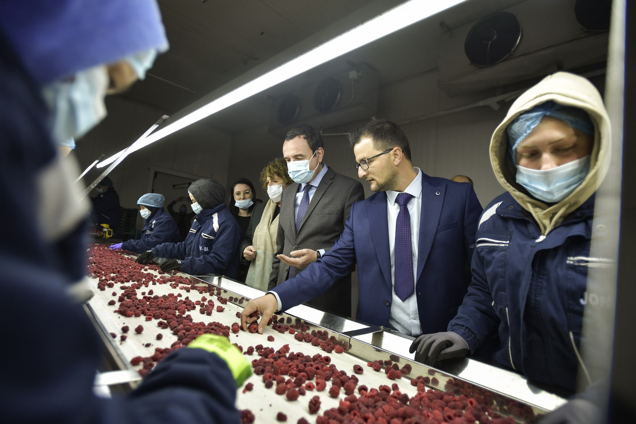 Kryeministri Kurti vizitoi ndërmarrjen që bën përpunimin e frutave të malit