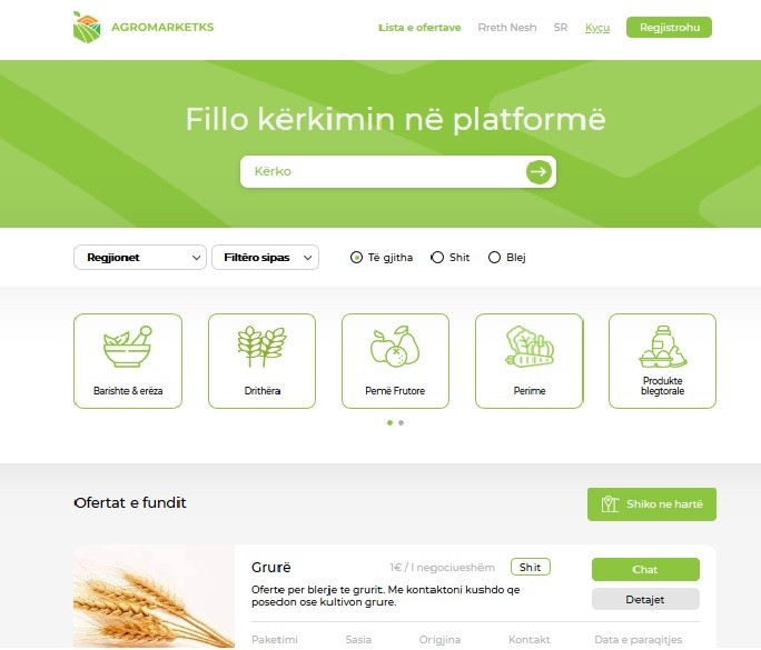 e-Tregu i gjelbër ‘AgromarketKS’ në ndihmë të fermerve  