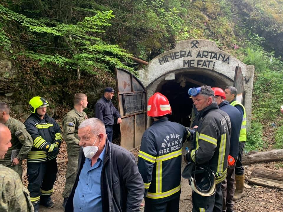 Ekipi i specializuar për kërkim-shpëtim nga KEK-u arrinë në minierën e Artanës
