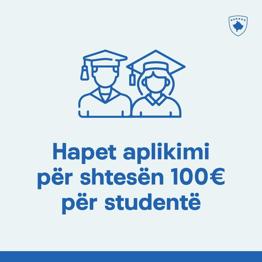Hapet aplikimi për mbështetje prej 100 euro për studentë