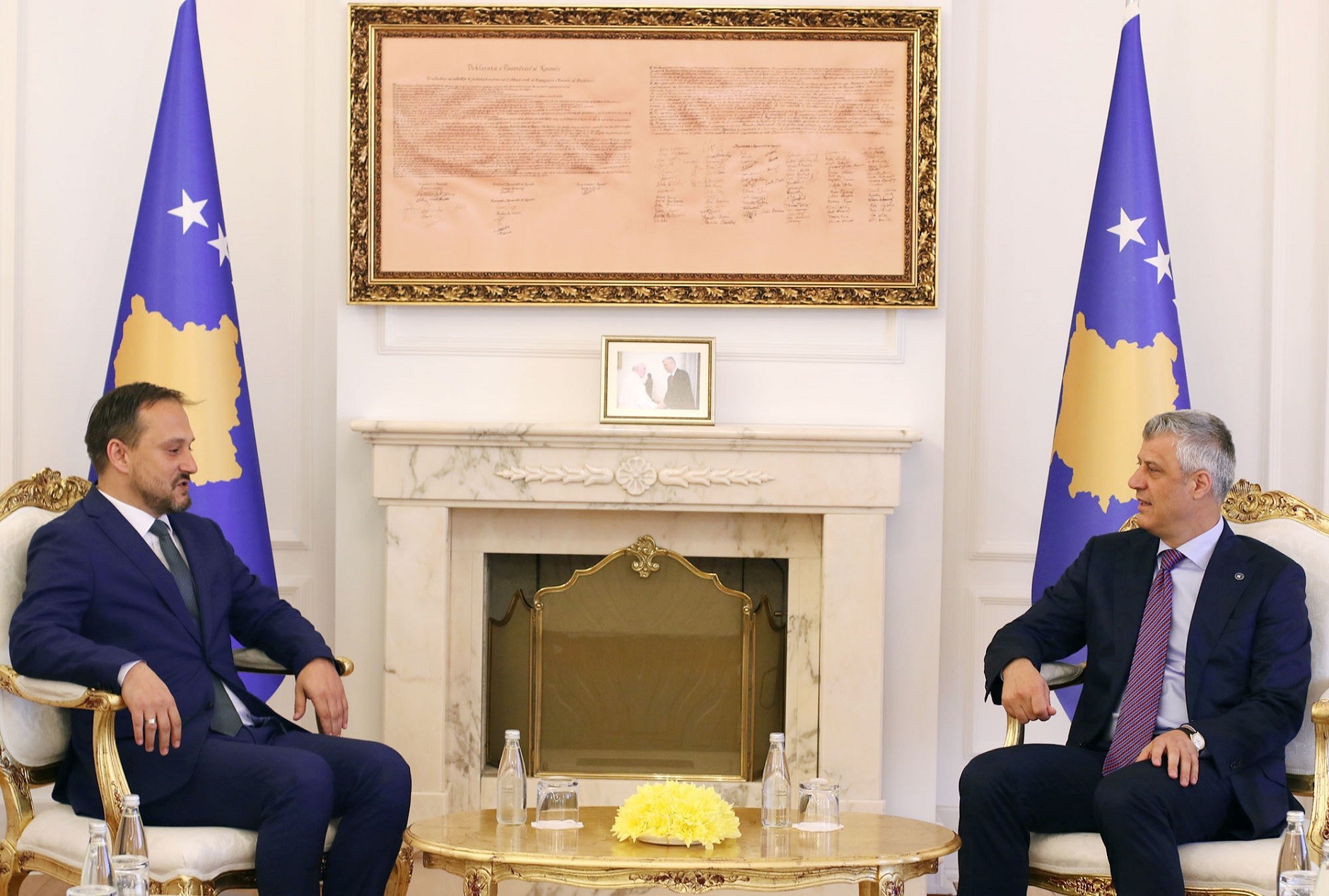 Presidenti Thaçi takim lamtumirës me Ambasadorin e Maqedonisë 