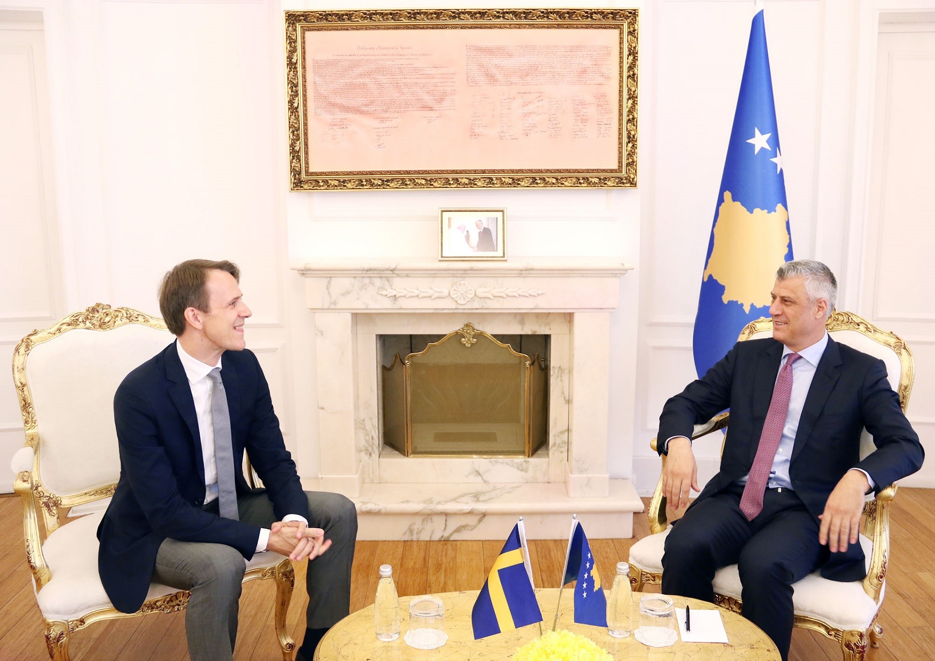 Presidenti Thaçi ka pritur në takim lamtumirës ambasadorin e Suedisë