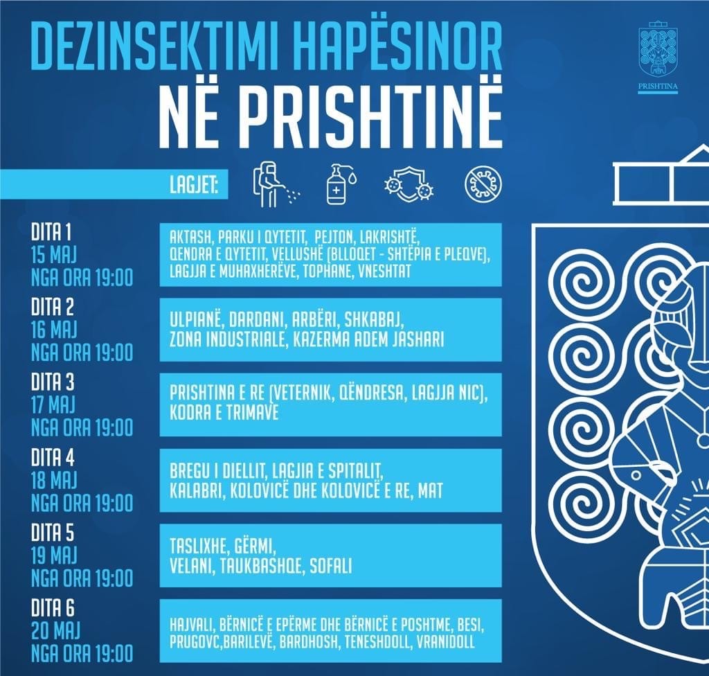 Nga sot fillon faza e parë e dezinsektimit hapësinor në Komunën e Prishtinës