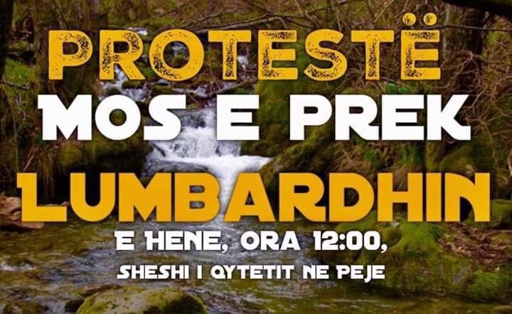 Peja proteston kundër projektit të hidrocentraleve në Lumbardh