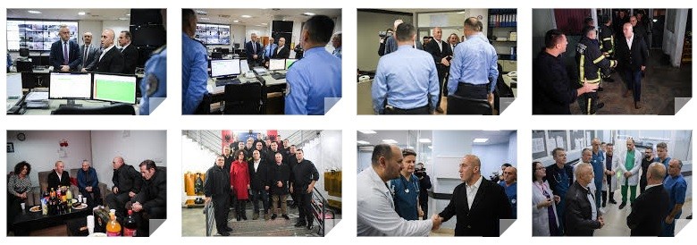 Haradinaj vizitoi Policinë e Kosovës, Zjarrëfikësit dhe Repartin e Emergjencës   