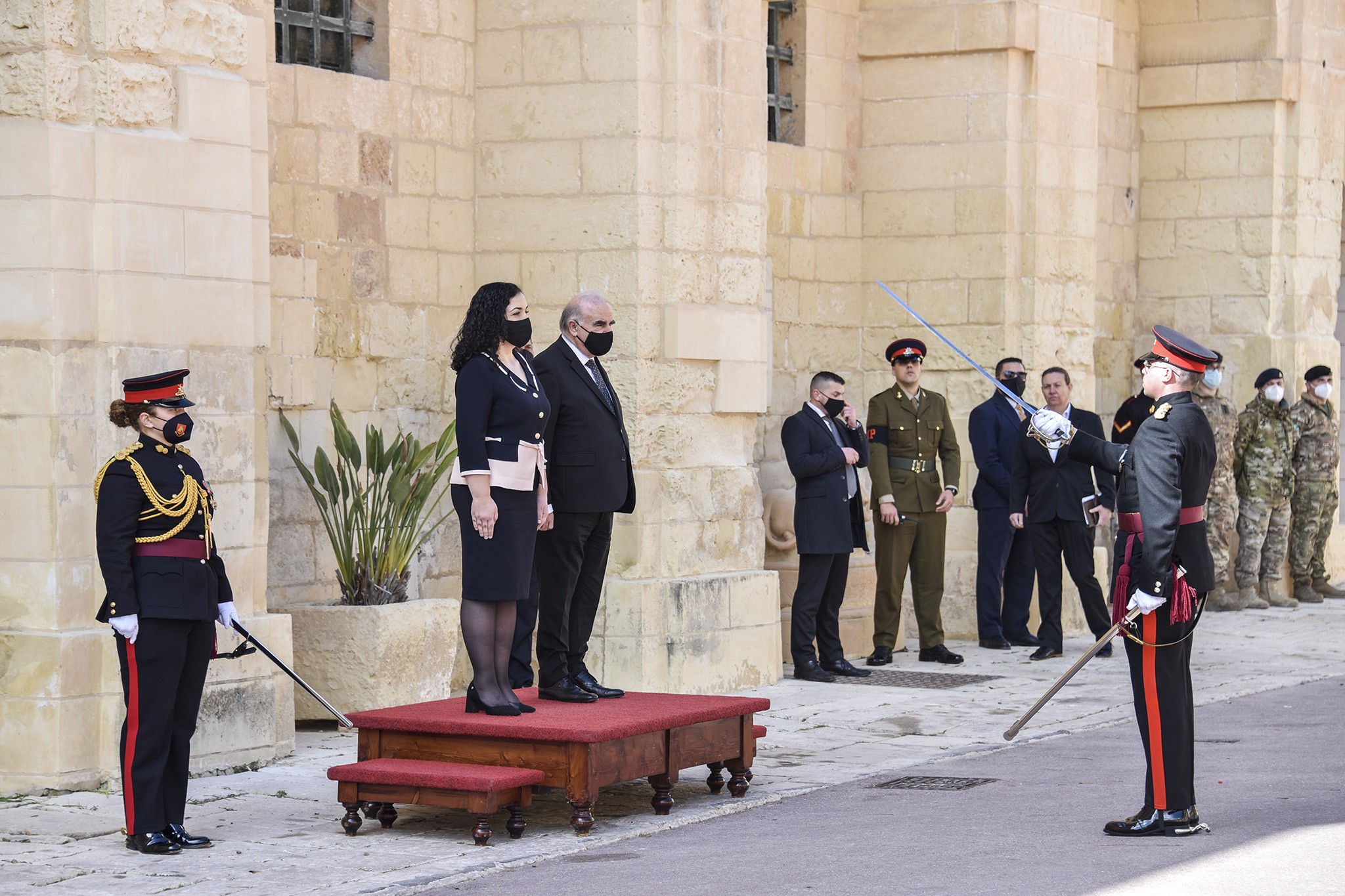 Presidentja Osmani u prit nga Presidenti i Maltës